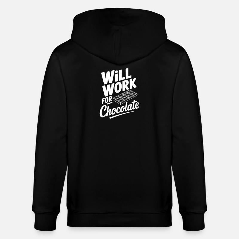 Ça marchera pour le chocolat - Veste à capuche bio CULTIVATOR Stanley/Stella Unisexe - noir