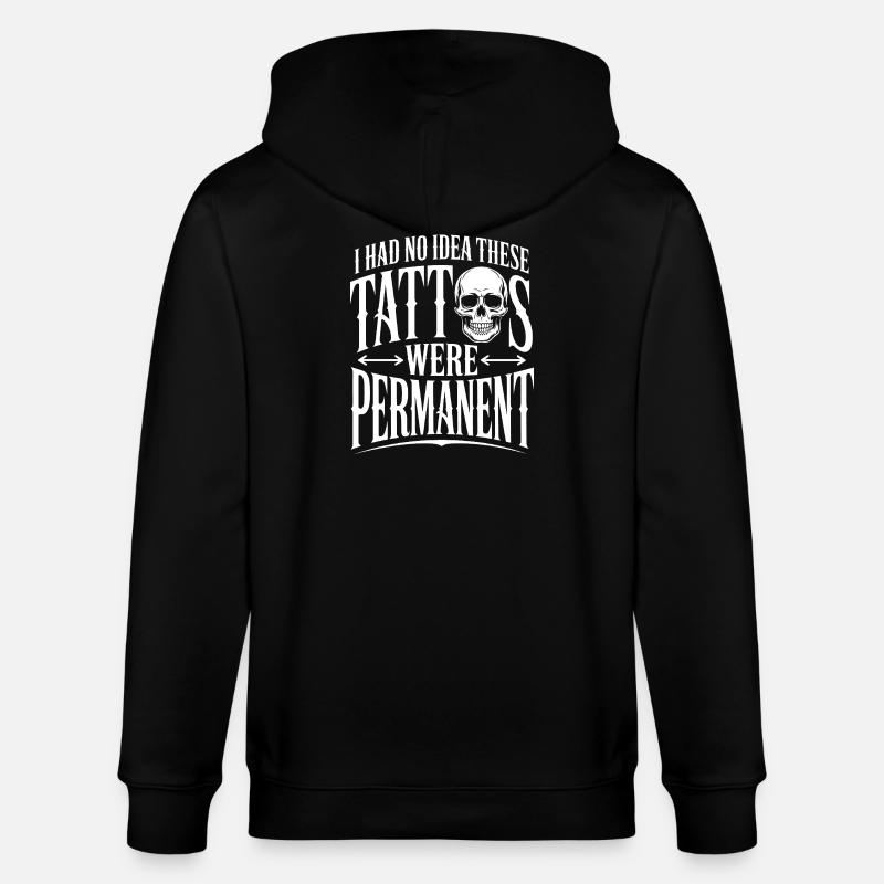 Tattoo Permanence Skull Tee - Stanley/Stella CULTIVATOR  Unisex Organic Hooded Jacket - black