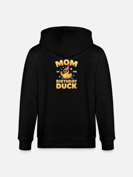 Maman du canard d’anniversaire - Veste à capuche bio CULTIVATOR Stanley/Stella Unisexe - noir