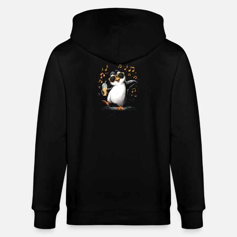 Pingouin d’été avec lunettes de soleil - Veste à capuche bio CULTIVATOR Stanley/Stella Unisexe - noir