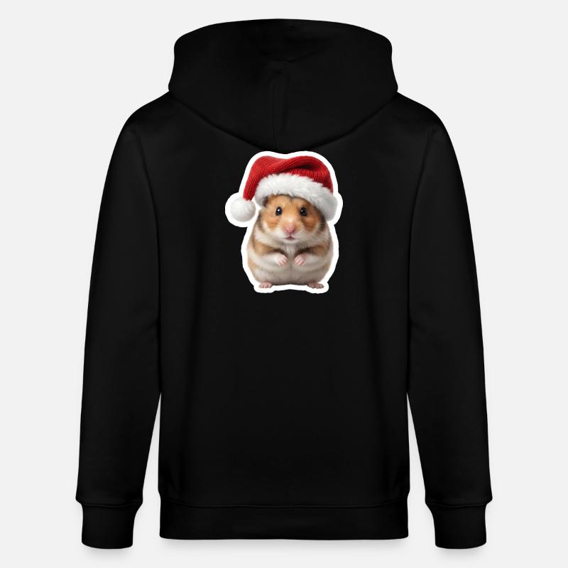 Doux Hamster - Doux Noël - Veste à capuche bio CULTIVATOR Stanley/Stella Unisexe - noir