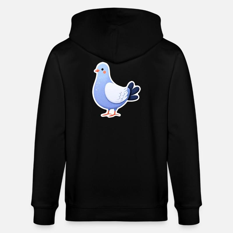 Illustration d’autocollants de colombe bleue - Veste à capuche bio CULTIVATOR Stanley/Stella Unisexe - noir