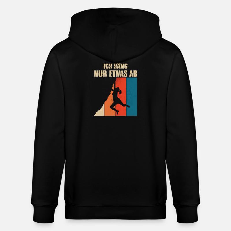 Bouldern Geschenke Klettern Kletterer Boulderer - Stanley/Stella Unisex Bio-Kapuzenjacke CULTIVATOR - Schwarz