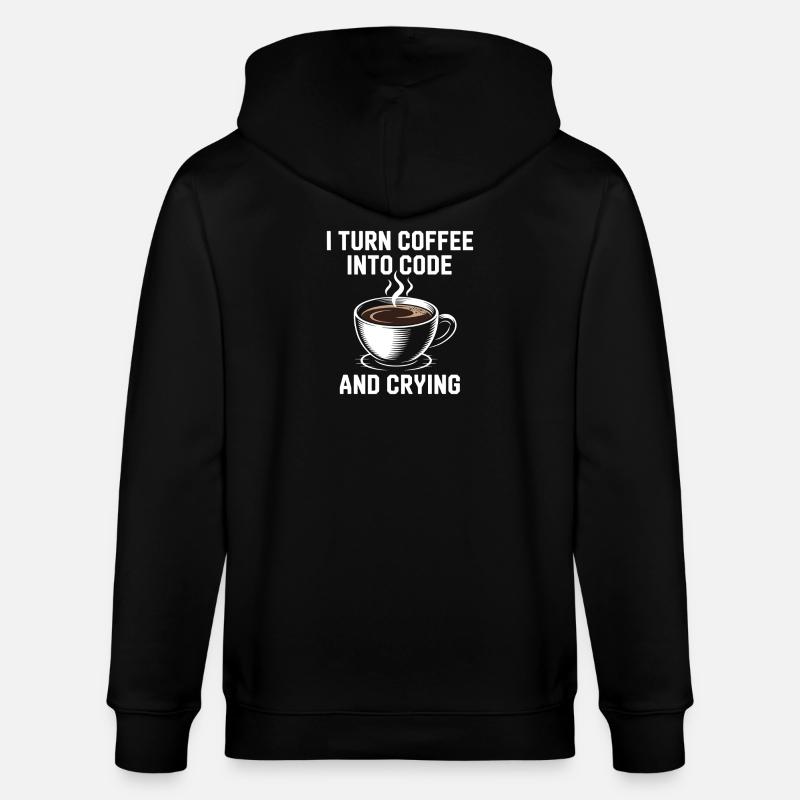 Kaffee und Programmier-Debugging-Humor für Softwar - Stanley/Stella Unisex Bio-Kapuzenjacke CULTIVATOR - Schwarz