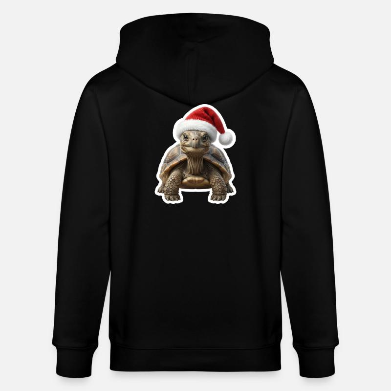 Gemuetliche Schildkroete feiert langsam - Stanley/Stella Unisex Bio-Kapuzenjacke CULTIVATOR  - Schwarz