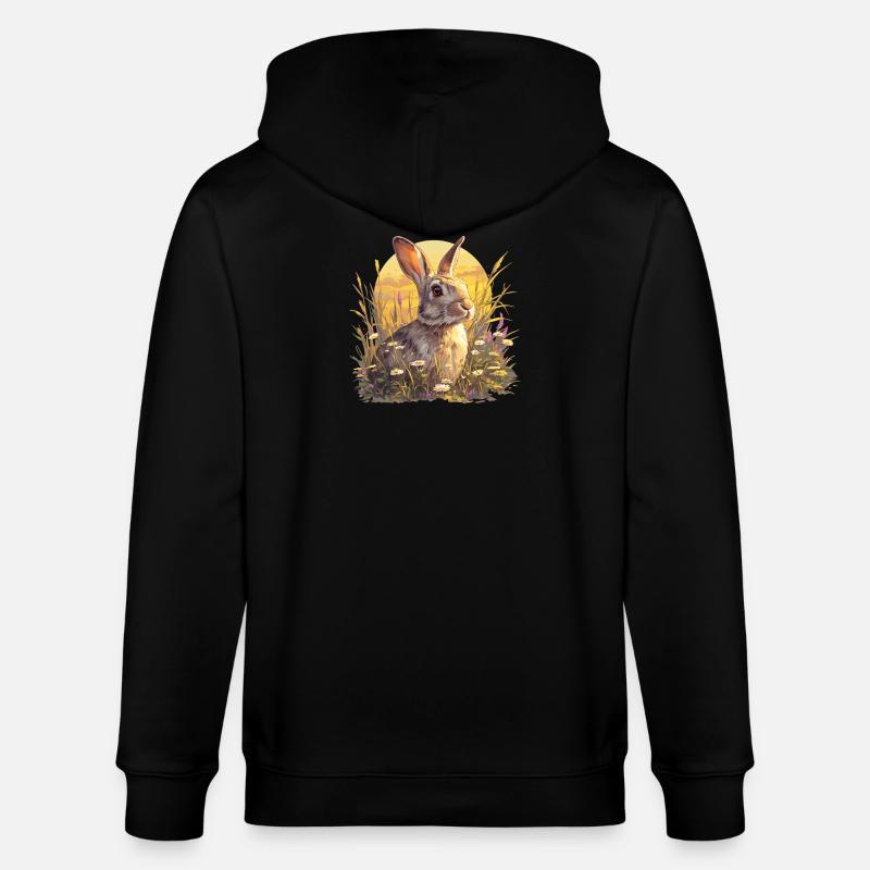 Lapin Lapin - Veste à capuche bio CULTIVATOR Stanley/Stella Unisexe - noir