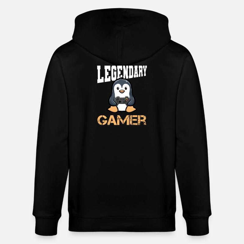 controller zocken gamen - Stanley/Stella Unisex Bio-Kapuzenjacke CULTIVATOR  - Schwarz