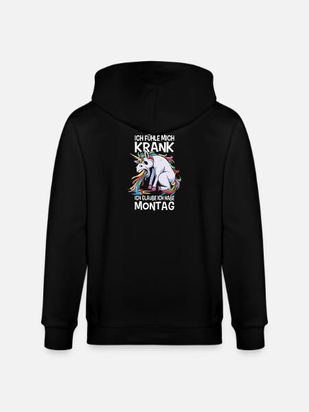 Ironiske ordsprog Ironisk Sjov Morgen-Grouch - Stanley/Stella økologisk unisex-hættejakke CULTIVATOR  - sort
