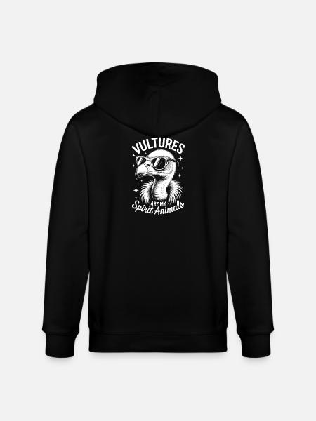 Vulture Saying Bird Funny Vulture Gift - Stanley/Stella CULTIVATOR  Unisex Organic Hooded Jacket - black