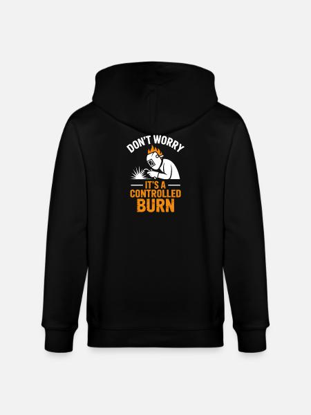 Welder Saying Profession Funny Welder Gift - Stanley/Stella CULTIVATOR Unisex Organic Hooded Jacket - black