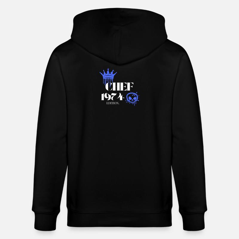 Édition Chef 1974 51e anniversaire Déclaration - Veste à capuche bio CULTIVATOR Stanley/Stella Unisexe - noir