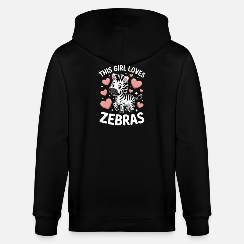 Zebra Spruch Lustiges Zebra Geschenk - Stanley/Stella Unisex Bio-Kapuzenjacke CULTIVATOR - Schwarz
