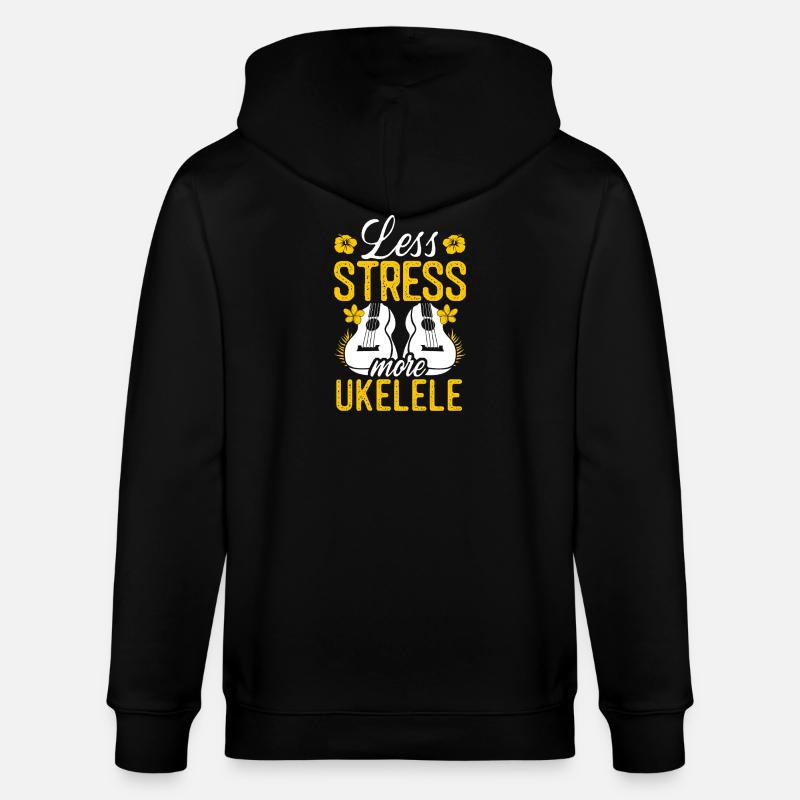 Ukulélé hawaïen ukélé moins de stress - Veste à capuche bio CULTIVATOR Stanley/Stella Unisexe - noir