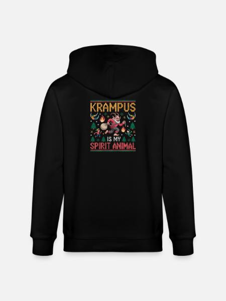 Krampus ist mein Geisttier - Stanley/Stella Unisex Bio-Kapuzenjacke CULTIVATOR - Schwarz