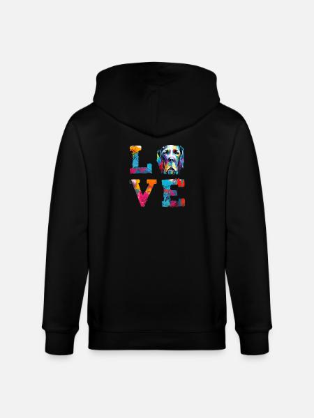 I Talani Amano gli schizzi colorati di vernice astratta - Felpa con cappuccio ecologica unisex CULTIVATOR di Stanley/Stella - nero