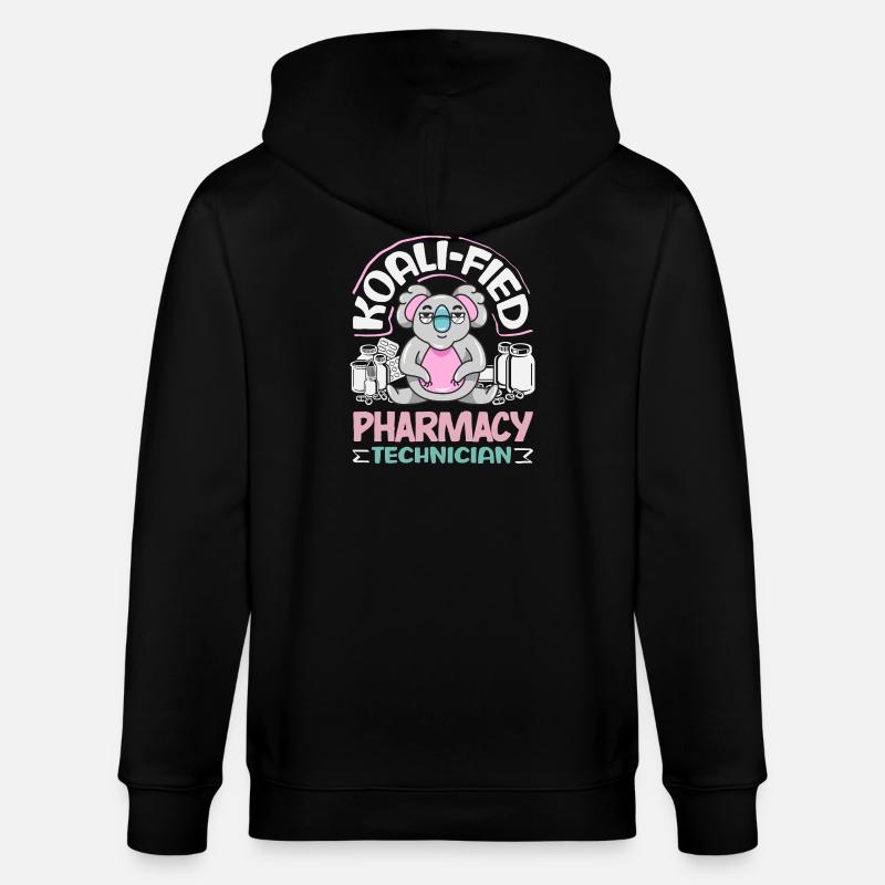 Pharmacien Technicien Pharmaceutique - Veste à capuche bio CULTIVATOR Stanley/Stella Unisexe - noir