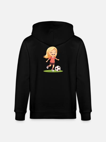 Smiling soccer player - Stanley/Stella CULTIVATOR  Unisex Organic Hooded Jacket - black