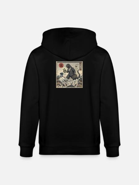 April 15 Tax Monster Suit - Stanley/Stella CULTIVATOR  Unisex Organic Hooded Jacket - black