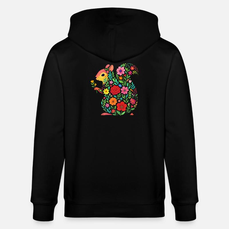 Eichhörnchen - Stanley/Stella Unisex Bio-Kapuzenjacke CULTIVATOR  - Schwarz
