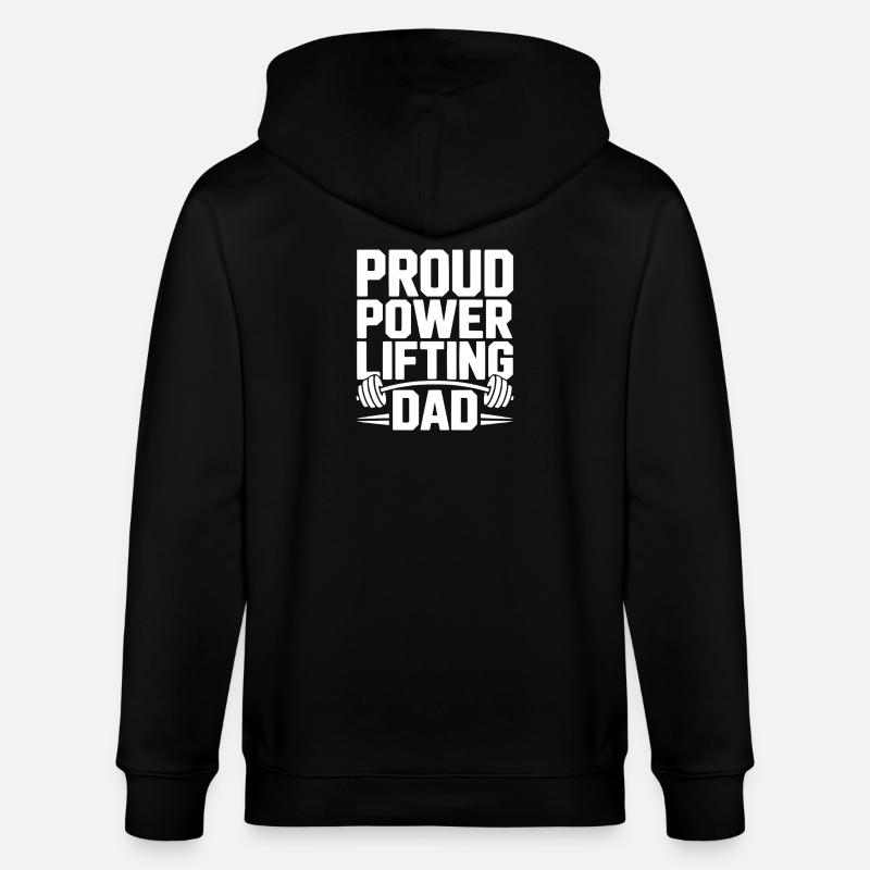 Stolzer Powerlifting-Papa - Stanley/Stella Unisex Bio-Kapuzenjacke CULTIVATOR  - Schwarz