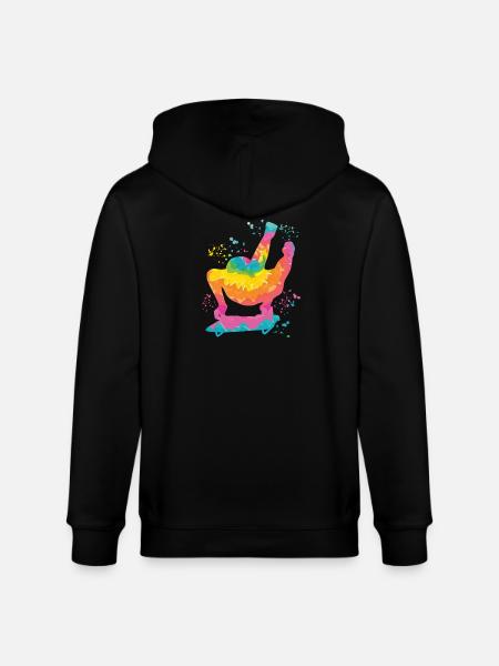 Skeleton Bobsleigh Winter Sports Sled - Stanley/Stella CULTIVATOR Unisex Organic Hooded Jacket - black