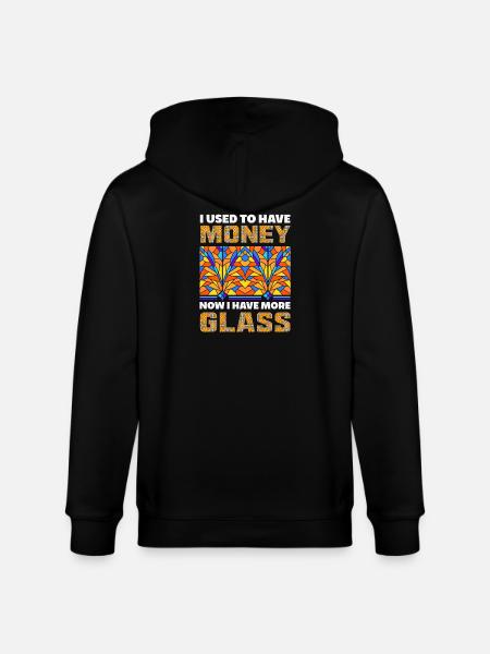 Buntglas-kunst Buntglas-künstler - Stanley/Stella Unisex Bio-Kapuzenjacke CULTIVATOR  - Schwarz