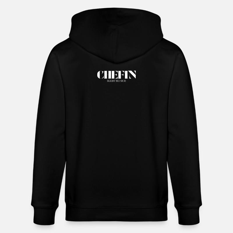 La patronne Spruch reste seule - Veste à capuche bio CULTIVATOR Stanley/Stella Unisexe - noir
