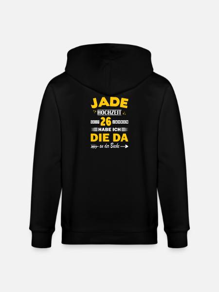 Jade Wedding 26th Wedding Anniversary Husband - Stanley/Stella CULTIVATOR  Unisex Organic Hooded Jacket - black