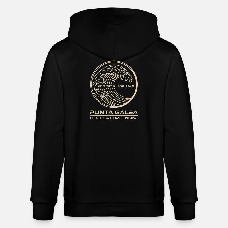 Vague dorée Punta Galea - Veste à capuche bio CULTIVATOR Stanley/Stella Unisexe - noir