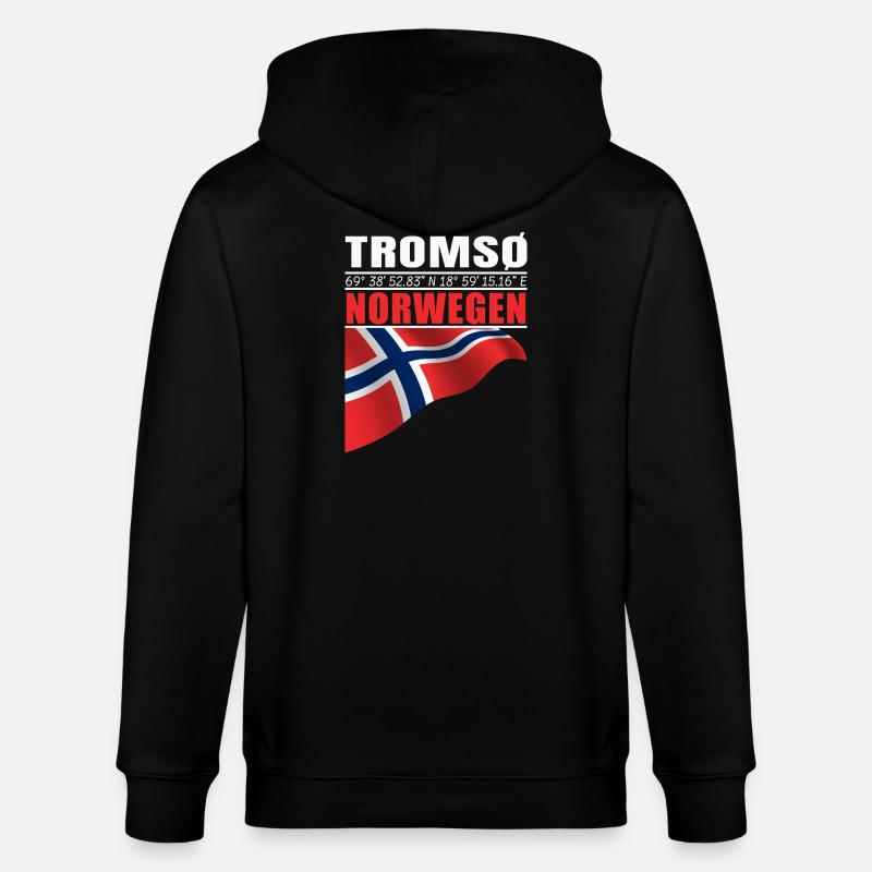 Tromsø - Stanley/Stella Unisex Bio-Kapuzenjacke CULTIVATOR  - Schwarz