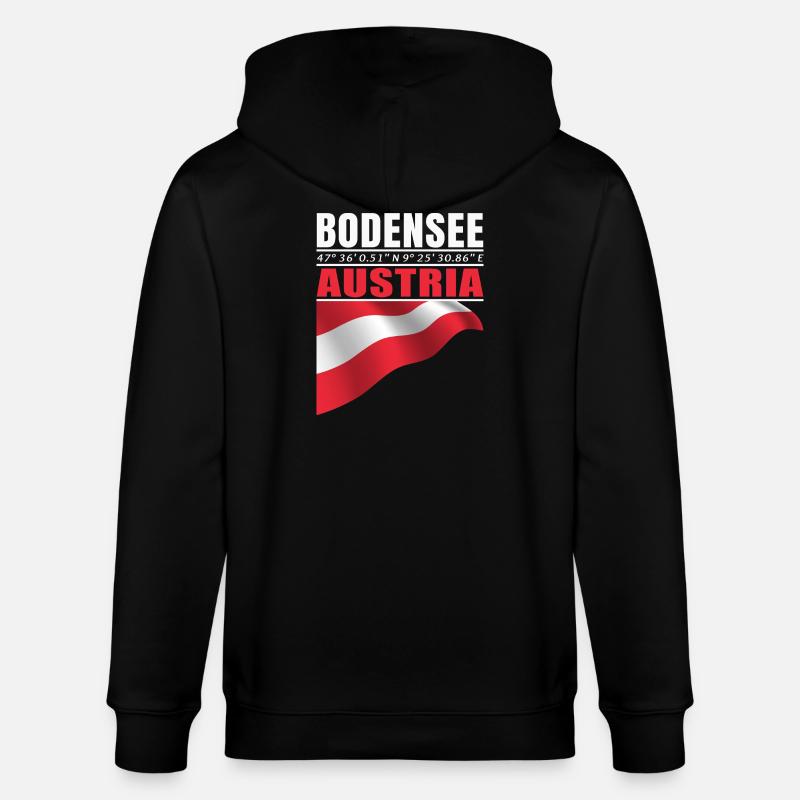 Bodensee - Stanley/Stella Unisex Bio-Kapuzenjacke CULTIVATOR  - Schwarz