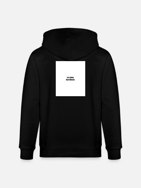 First coffee. Then man. - Stanley/Stella CULTIVATOR Unisex Organic Hooded Jacket - black