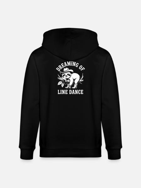 Sloth dreams of line dancing - Stanley/Stella CULTIVATOR  Unisex Organic Hooded Jacket - black