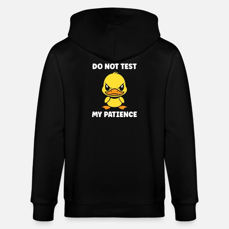 Grumpy Duckling Patience - Stanley/Stella Unisex Bio-Kapuzenjacke CULTIVATOR  - Schwarz