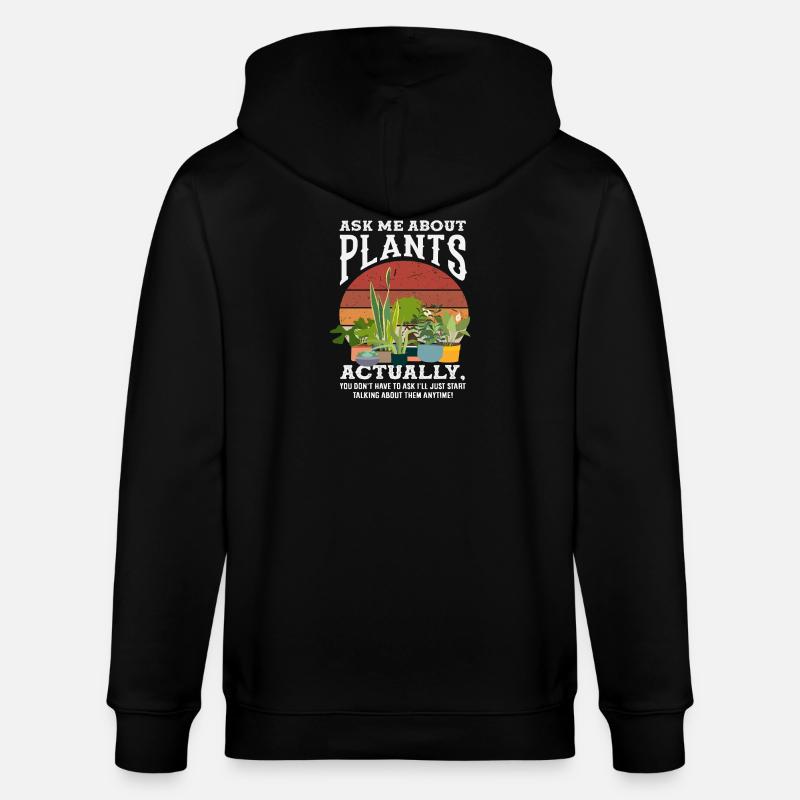 Demande-moi pour Plant Lover - Veste à capuche bio CULTIVATOR Stanley/Stella Unisexe - noir