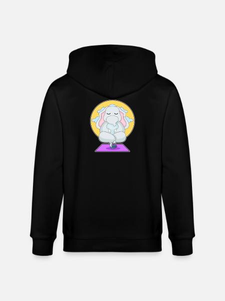 Elephant Yoga Fitness Meditation - Stanley/Stella CULTIVATOR Unisex Organic Hooded Jacket - black