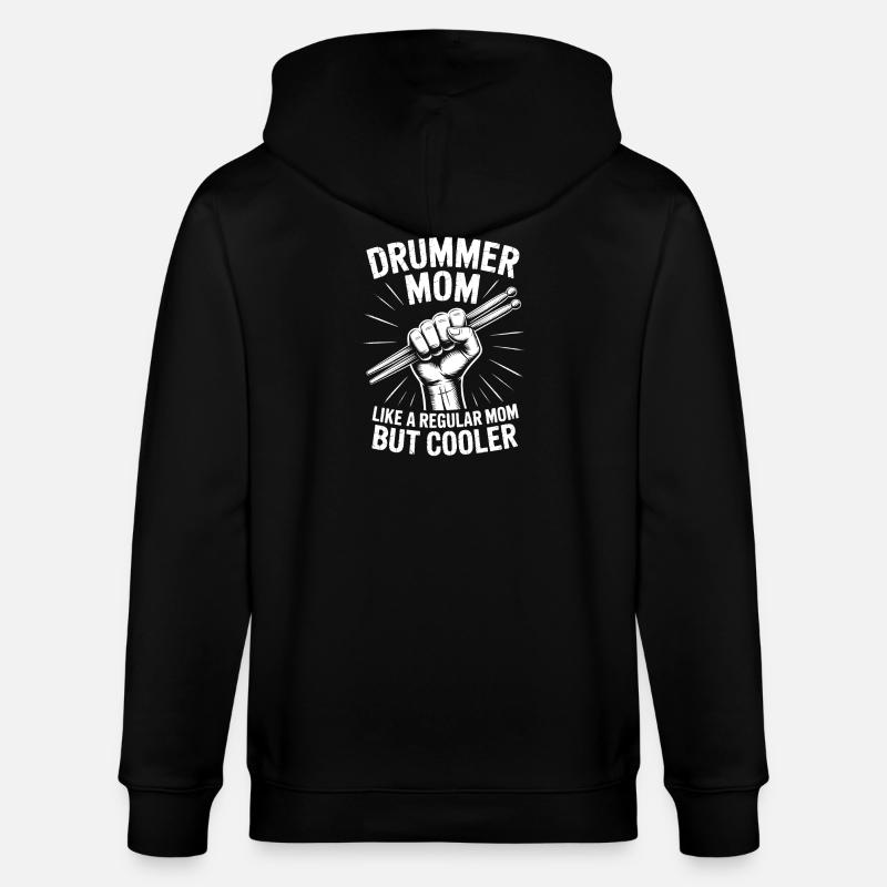 Drummer Spruch Lustiges Schlagzeuger Geschenk - Stanley/Stella Unisex Bio-Kapuzenjacke CULTIVATOR  - Schwarz