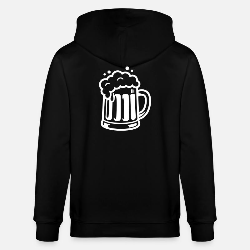 Bierkrug Comic Bier - Stanley/Stella Unisex Bio-Kapuzenjacke CULTIVATOR  - Schwarz