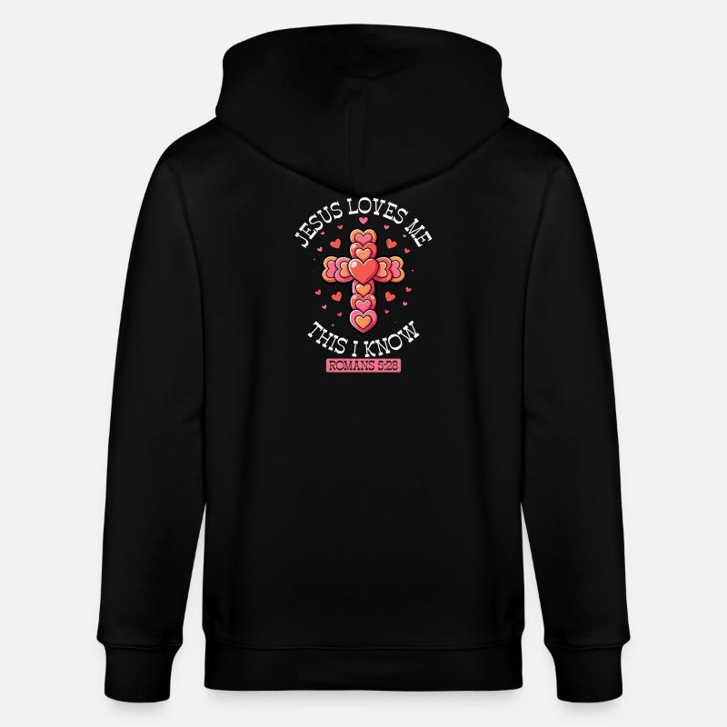 Cœurs croisés Jésus m’aime - Veste à capuche bio CULTIVATOR Stanley/Stella Unisexe - noir