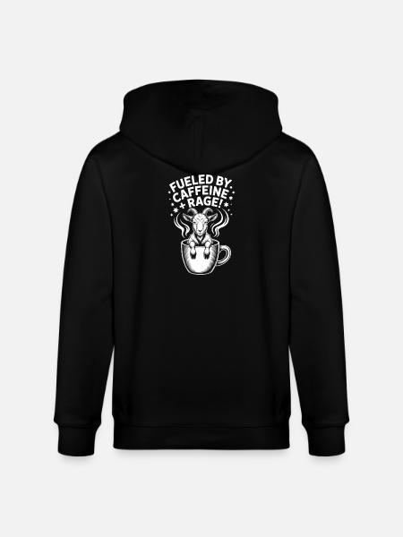 Coffee Sayings Caffeine Funny Coffee Gift - Stanley/Stella CULTIVATOR Unisex Organic Hooded Jacket - black