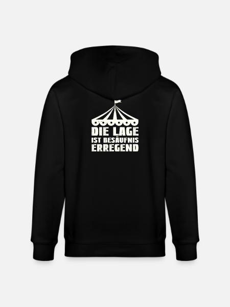 The situation is drunkenness - Stanley/Stella CULTIVATOR  Unisex Organic Hooded Jacket - black