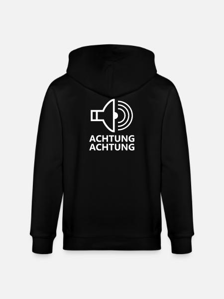 Attention Attention lettering - Stanley/Stella CULTIVATOR Unisex Organic Hooded Jacket - black