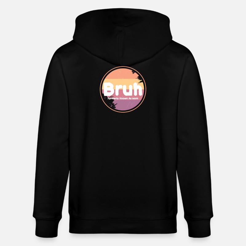 Bruh Retro Mom Logo - Stanley/Stella Unisex Bio-Kapuzenjacke CULTIVATOR  - Schwarz