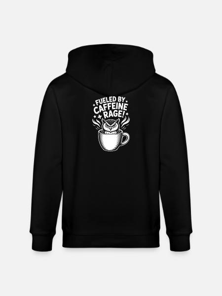 Coffee Sayings Caffeine Funny Coffee Gift - Stanley/Stella CULTIVATOR Unisex Organic Hooded Jacket - black