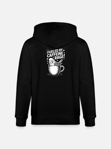 Coffee Sayings Caffeine Funny Coffee Gift - Stanley/Stella CULTIVATOR Unisex Organic Hooded Jacket - black