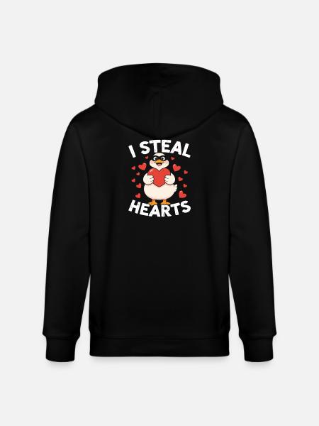 Ich stehle Herzgans - Stanley/Stella Unisex Bio-Kapuzenjacke CULTIVATOR  - Schwarz