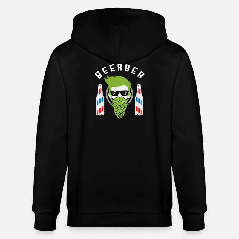 Beerber – Barber & Beer - Stanley/Stella Unisex Bio-Kapuzenjacke CULTIVATOR  - Schwarz