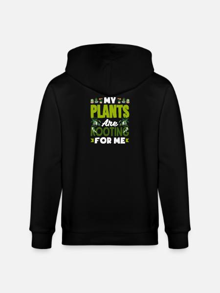 Mine planter hepper på mig Sjovt Ordspil - Stanley/Stella økologisk unisex-hættejakke CULTIVATOR  - sort
