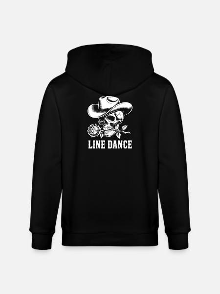 Skull Cowboy Line Dance - Stanley/Stella CULTIVATOR Unisex Organic Hooded Jacket - black