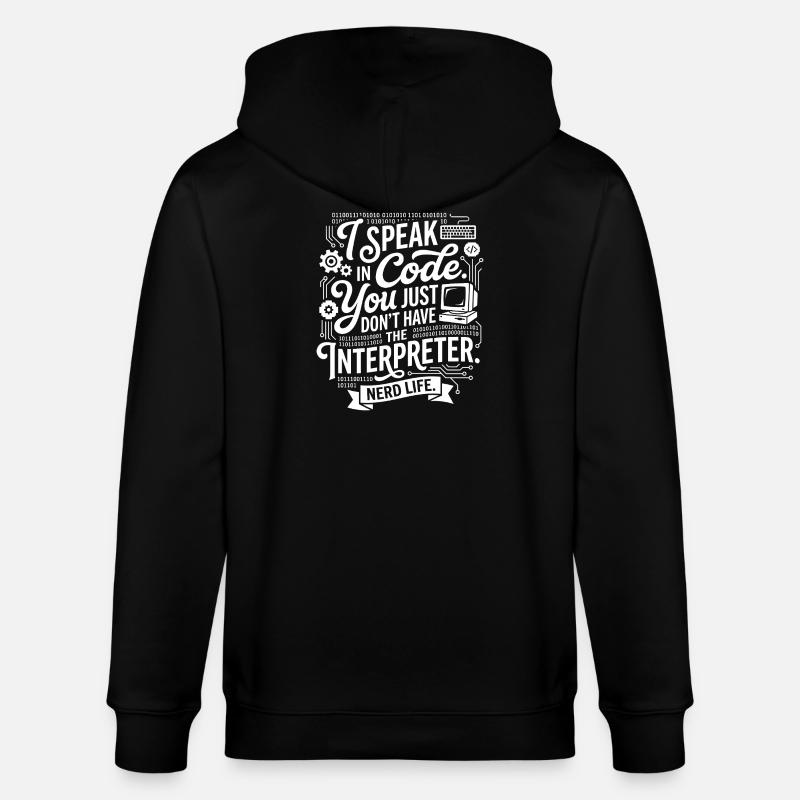 Codeflüstern Nerdleben - Stanley/Stella CULTIVATOR  Unisex Organic Hooded Jacket - black